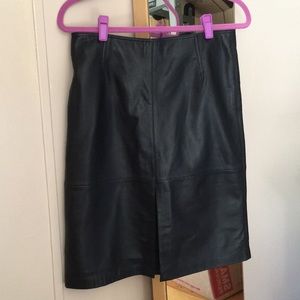 Vintage Y2k Lamb Leather Skirt